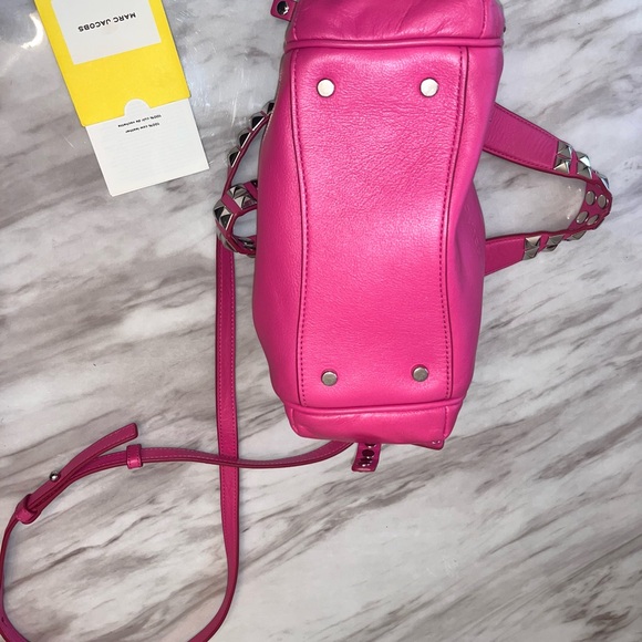 Marc Jacobs Studded Pushlock Mini Satchel – Magenta, Used, Great Shape - Picture 9 of 16